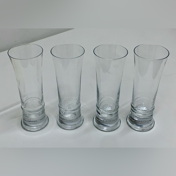 Set of Four 12 oz Frosted Etched Logo Pilsner Beer Glasses - Picture 8 of 16